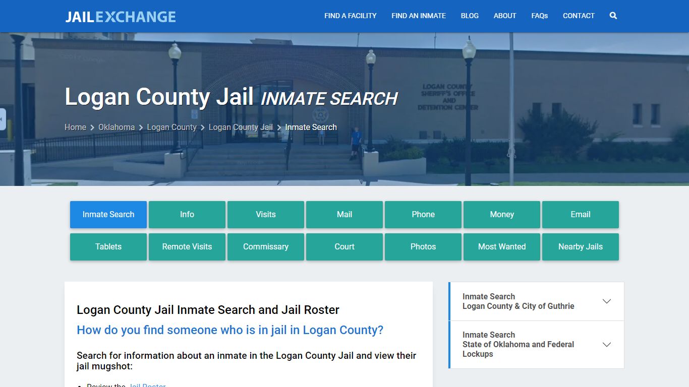 Logan County Jail Inmate Search - Jail Exchange